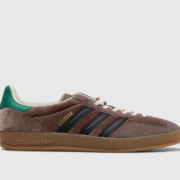 adidas Originals GAZELLE INDOOR JP7784 Earth Strata / Core Black Mens Sz 13 NEW - Picture 7 of 13
